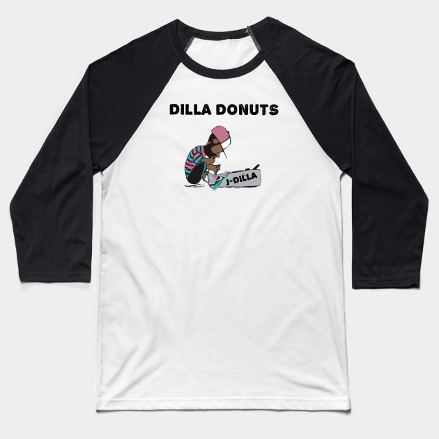 J Dilla Baseball T-Shirt by Lulabyan